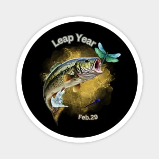 Fishing Lovers Leap Year Magnet